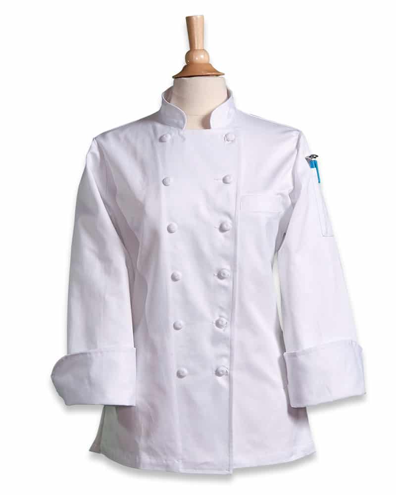 Women's Euro-Cut Executive Chef Coat_100% Cotton-White