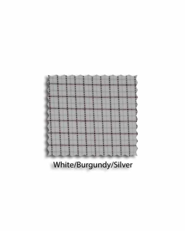 W SHIDGWWhiteBurgundySilver
