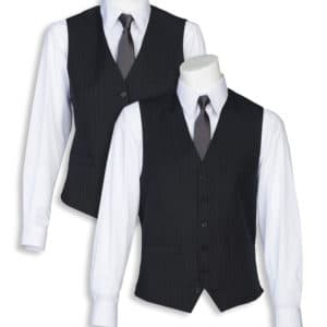 Tailored Graphite Silver Striped Vest