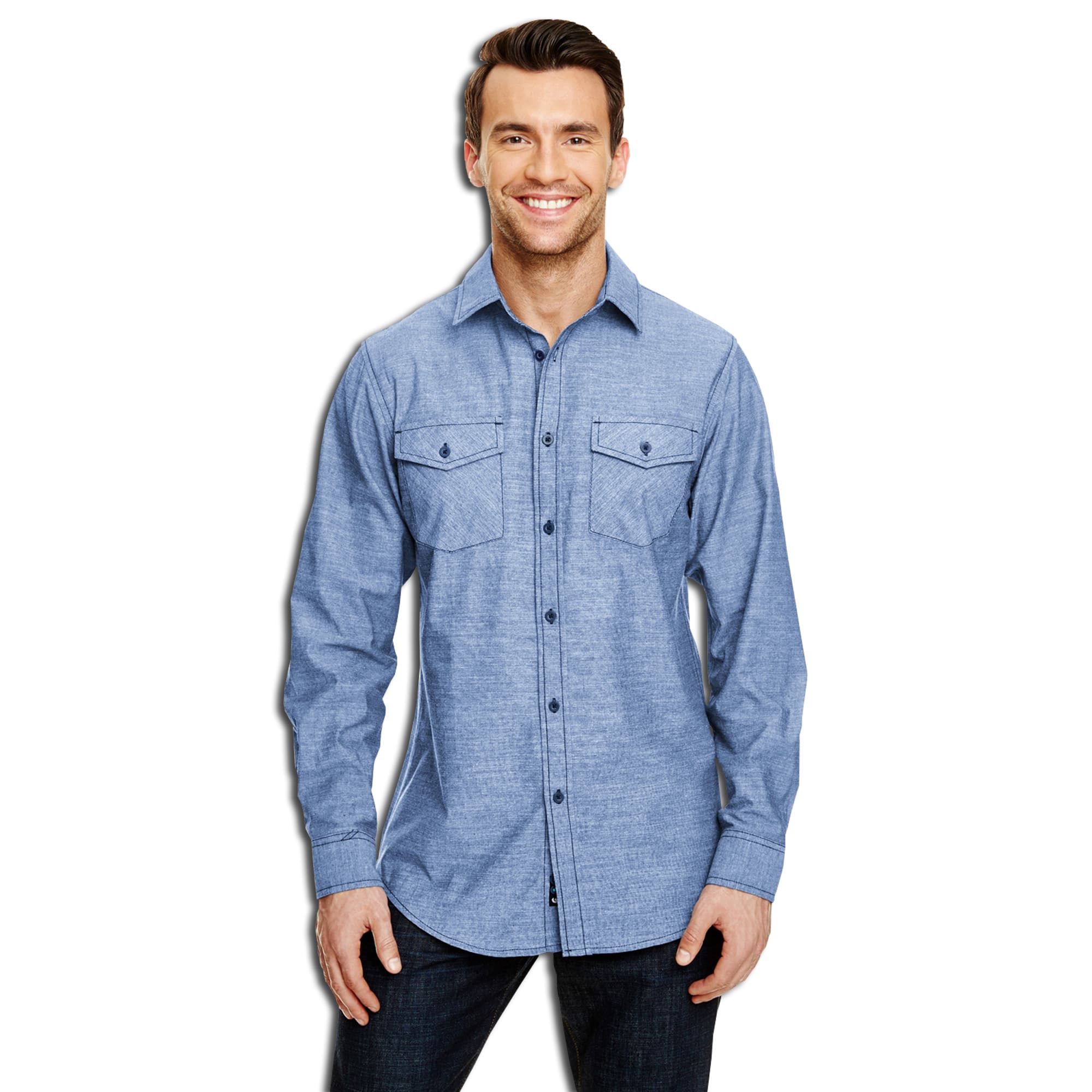 Burnside Chambray Woven Shirt | High End Uniforms