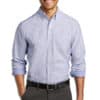 Unisex SuperPro Oxford Stripe Shirt-Oxford Blue-White