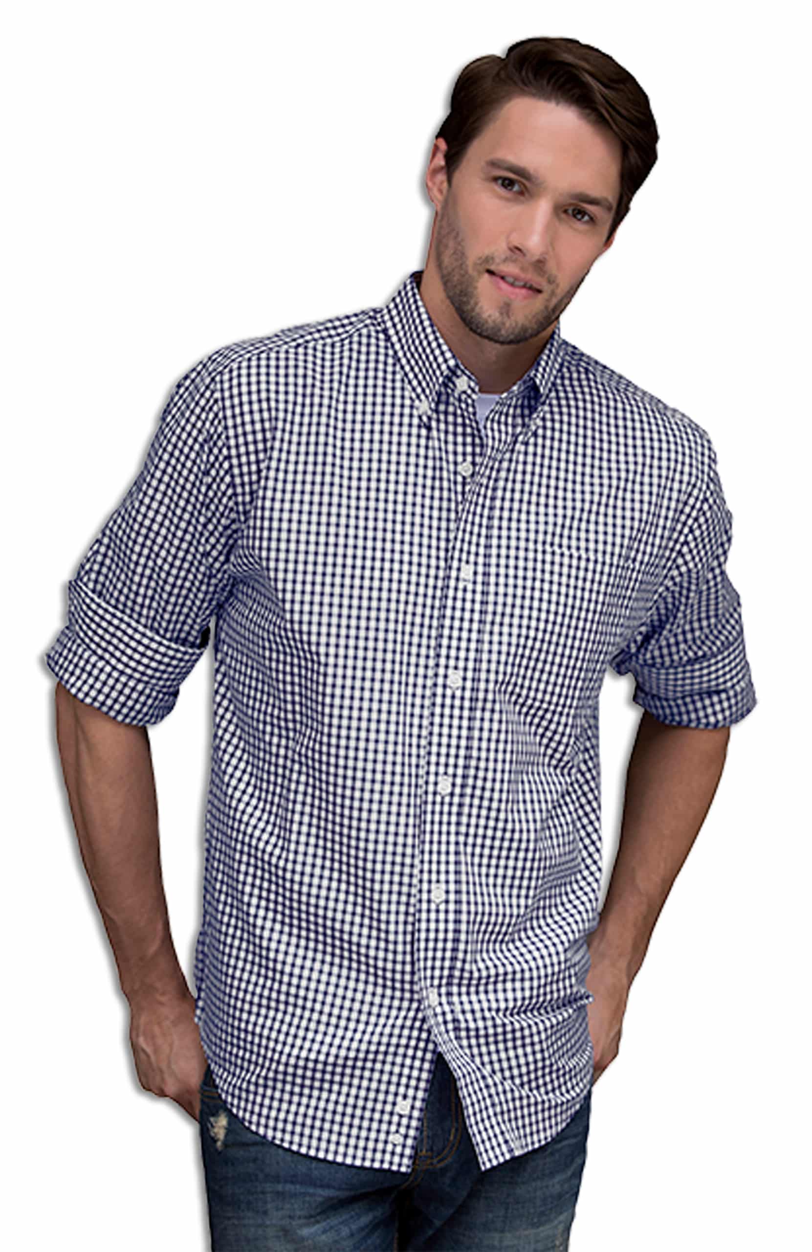 Easy-Care Gingham Check Shirt