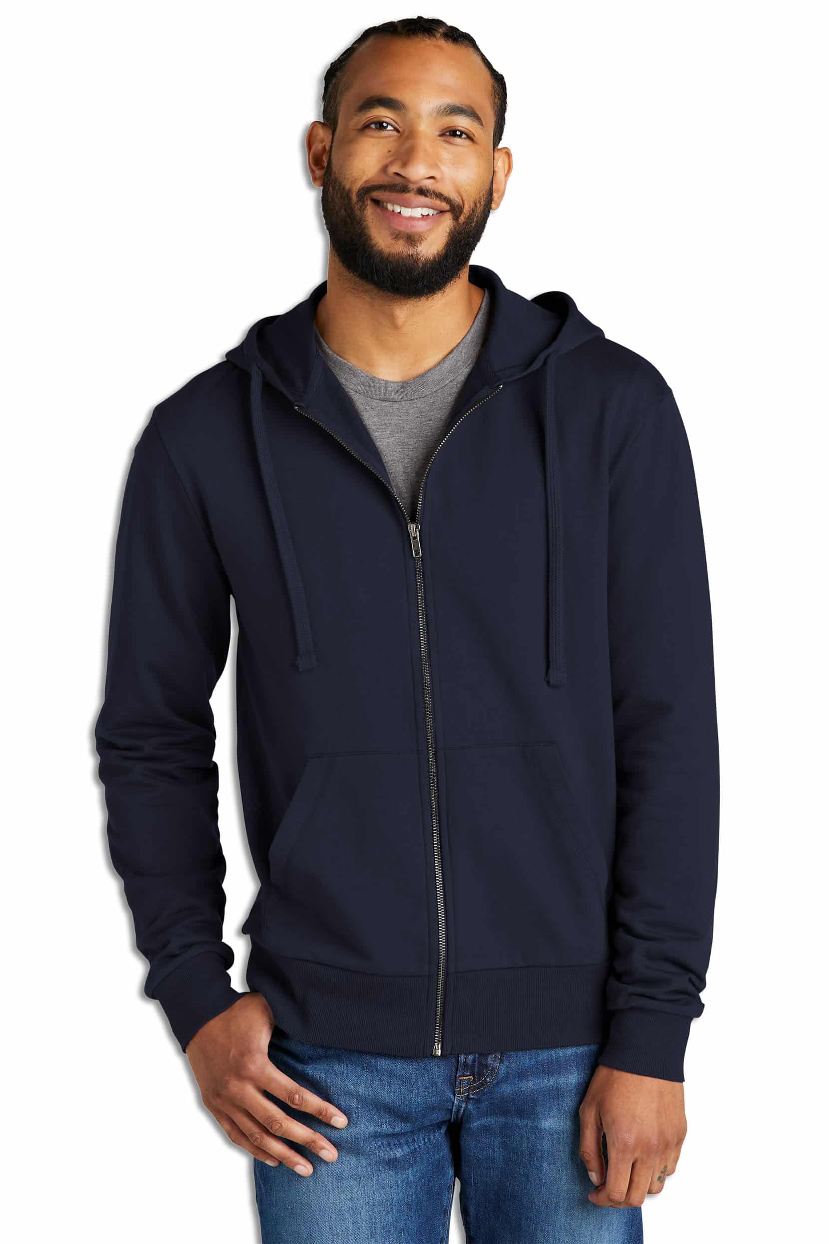 Unisex Organic French Terry Full-Zip Hoodie