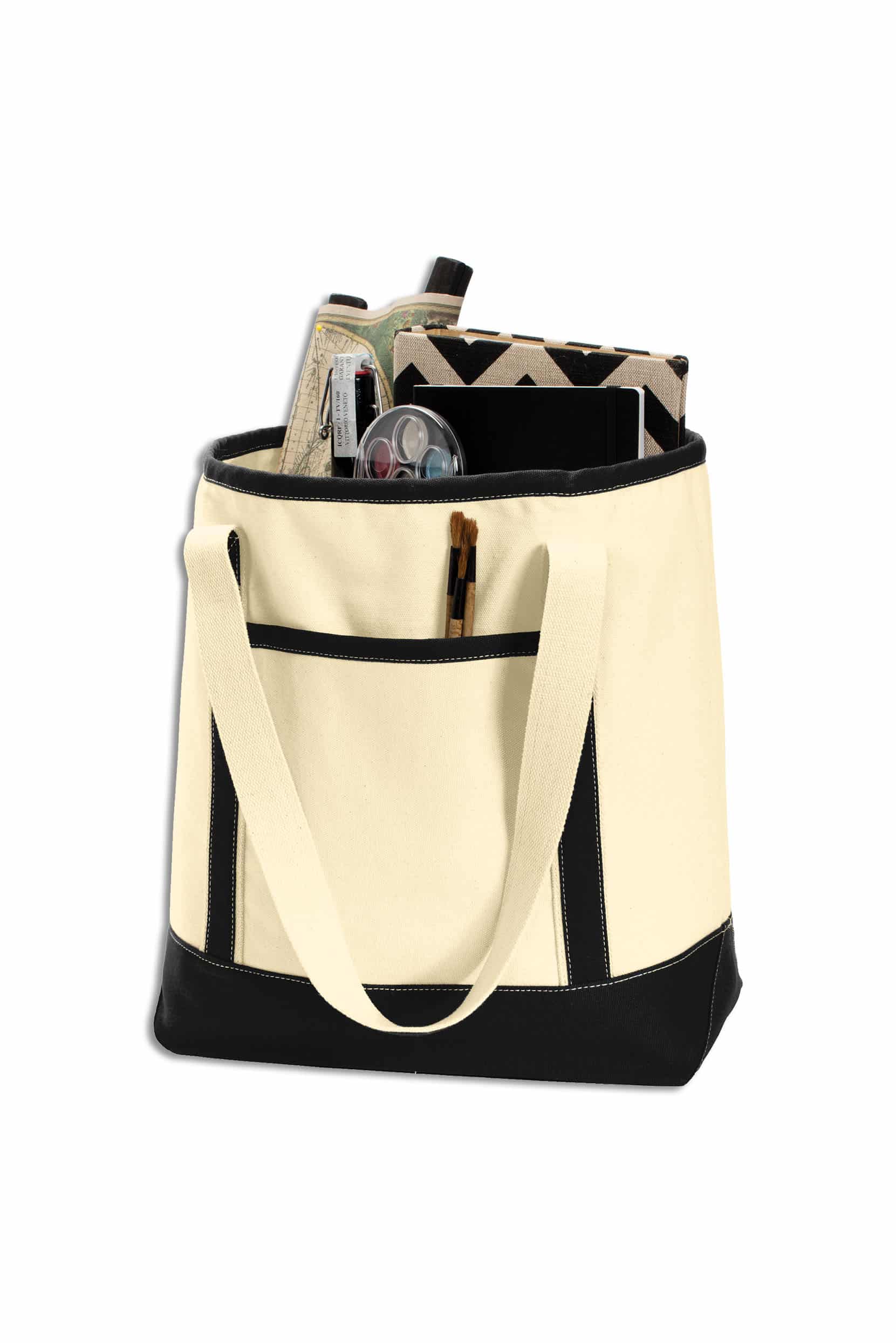 Large Cotton Canvas Boat Tote