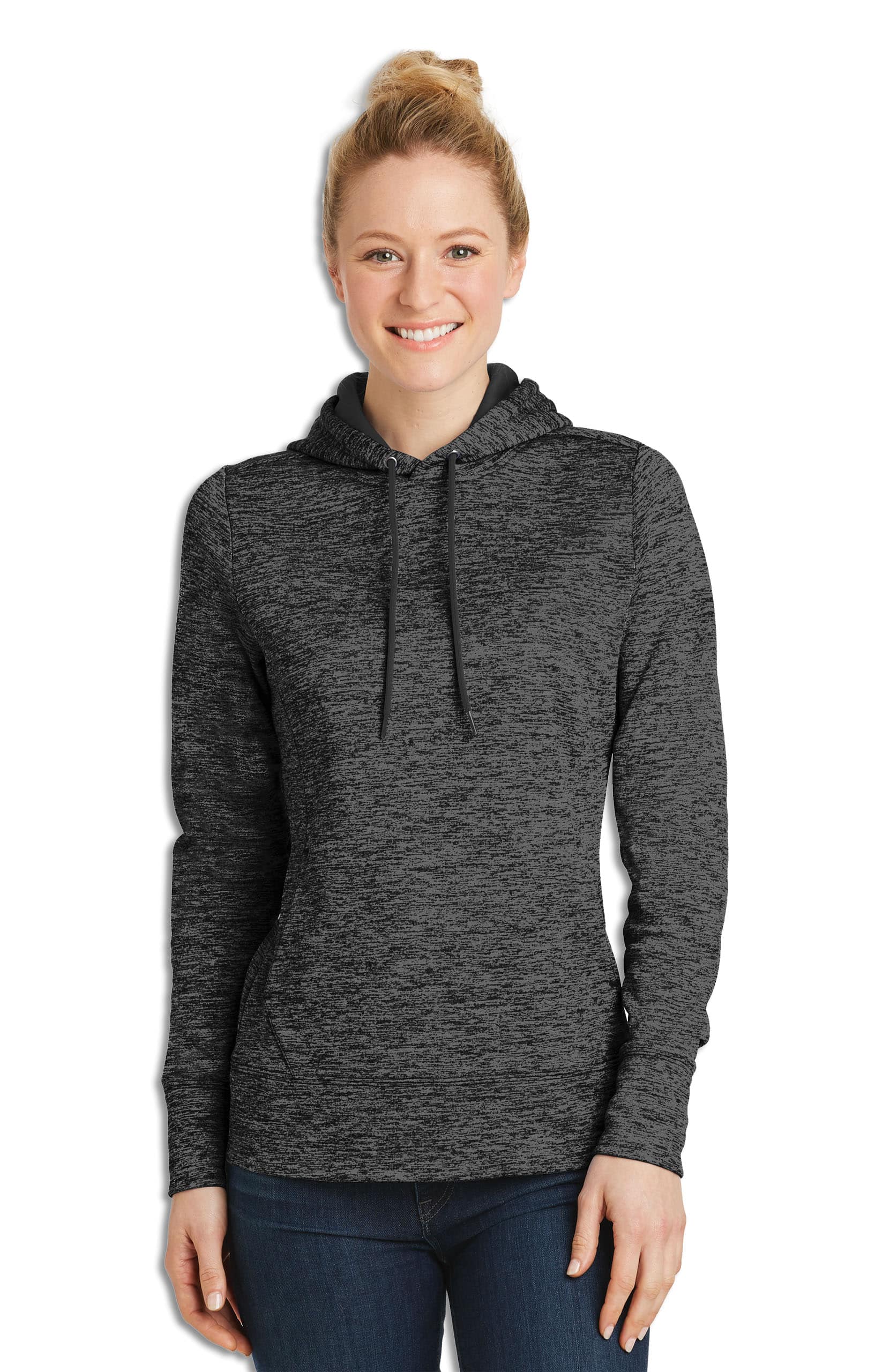 Women's PosiCharge® Electric Heather Fleece Hooded Pullover