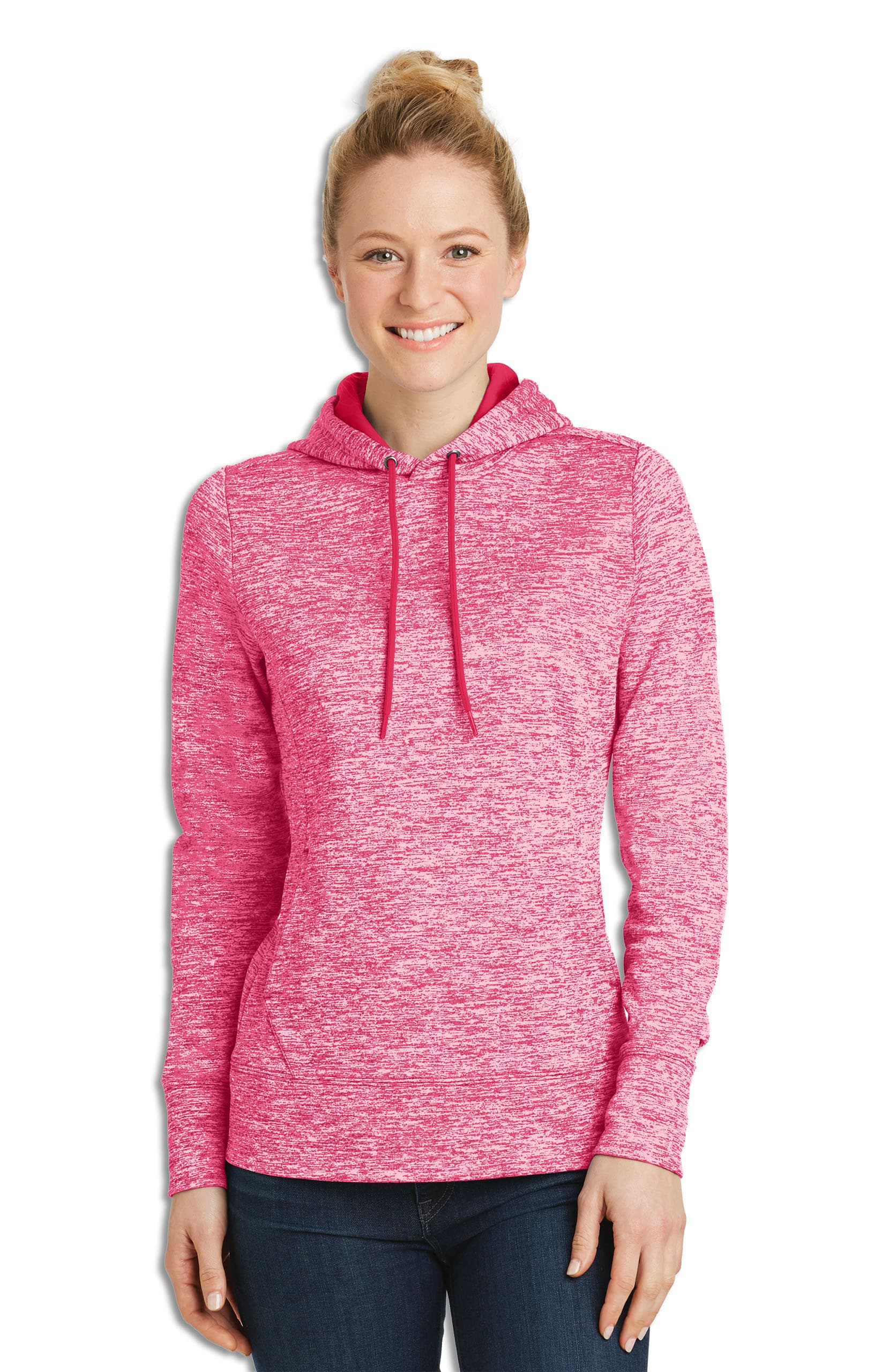 Women's PosiCharge® Electric Heather Fleece Hooded Pullover