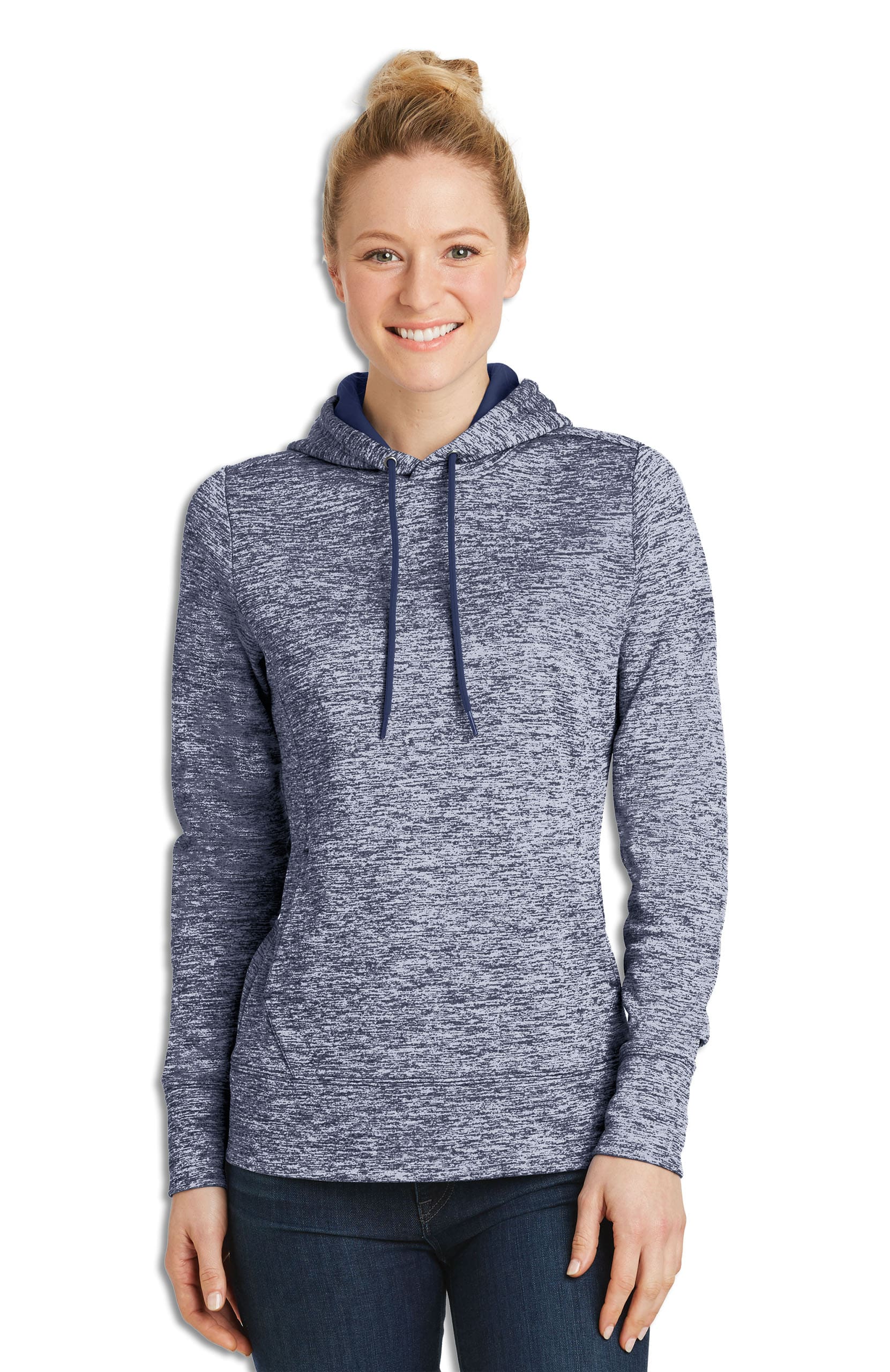 Women's PosiCharge® Electric Heather Fleece Hooded Pullover