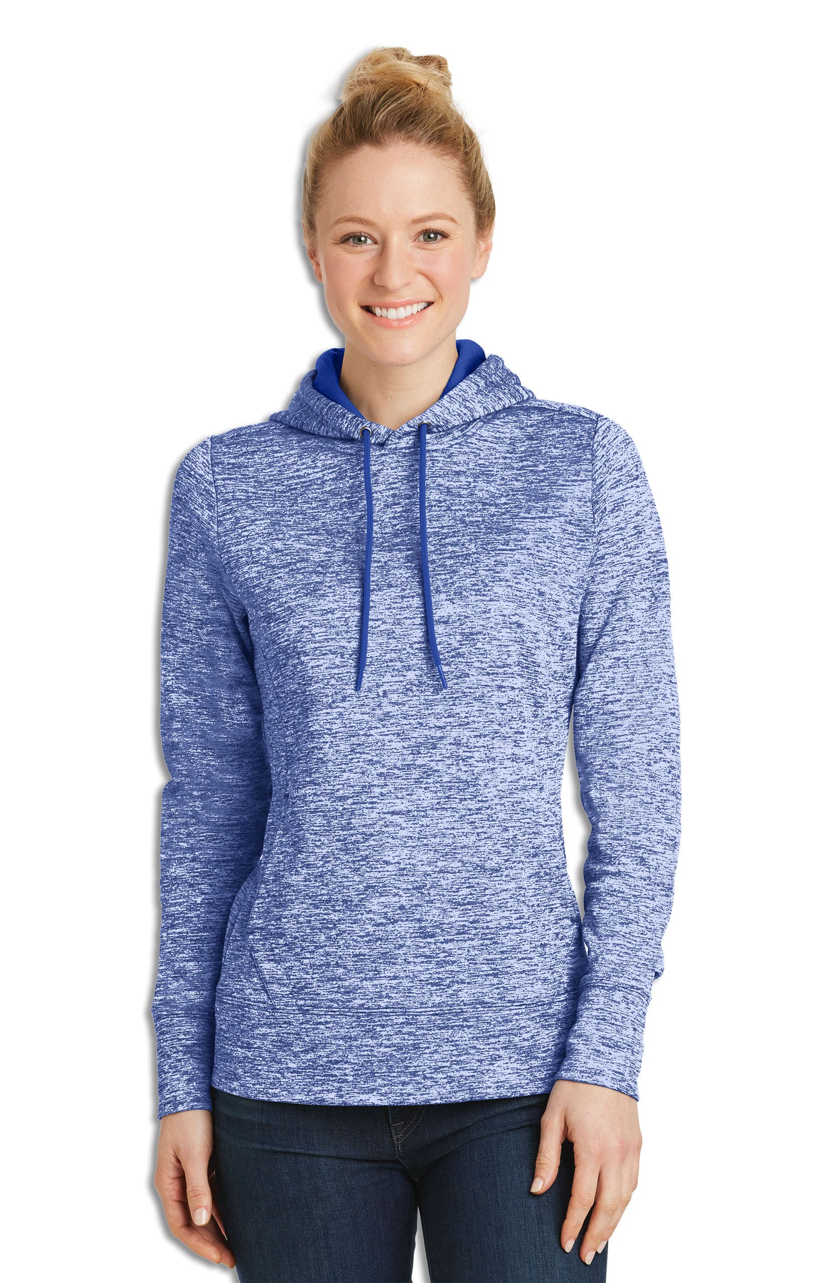 Women's PosiCharge® Electric Heather Fleece Hooded Pullover