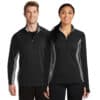 Men's and Women's Sport-Wick® Stretch Contrast 1/2-Zip Pullover
