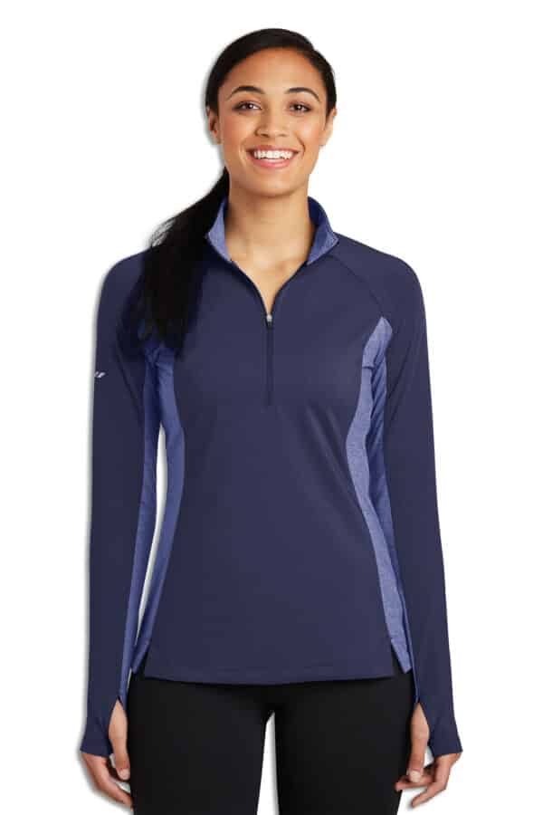 Women's Sport-Wick® Stretch Contrast 1/2-Zip Pullover