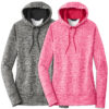 Men's and Women's PosiCharge® Electric Heather Fleece Hooded Pullover
