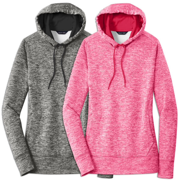 Men's and Women's PosiCharge® Electric Heather Fleece Hooded Pullover