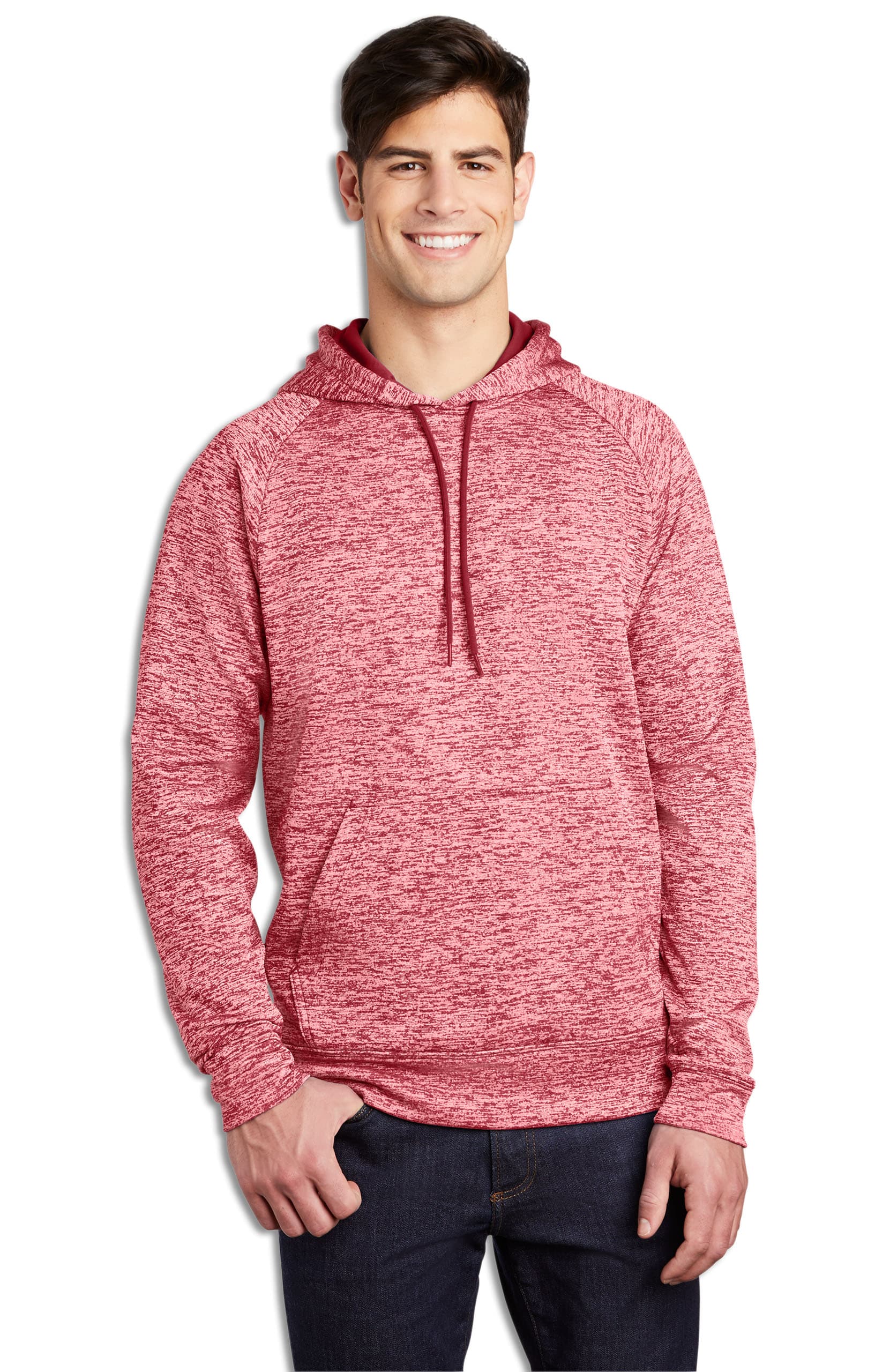Men's PosiCharge® Electric Heather Fleece Hooded Pullover
