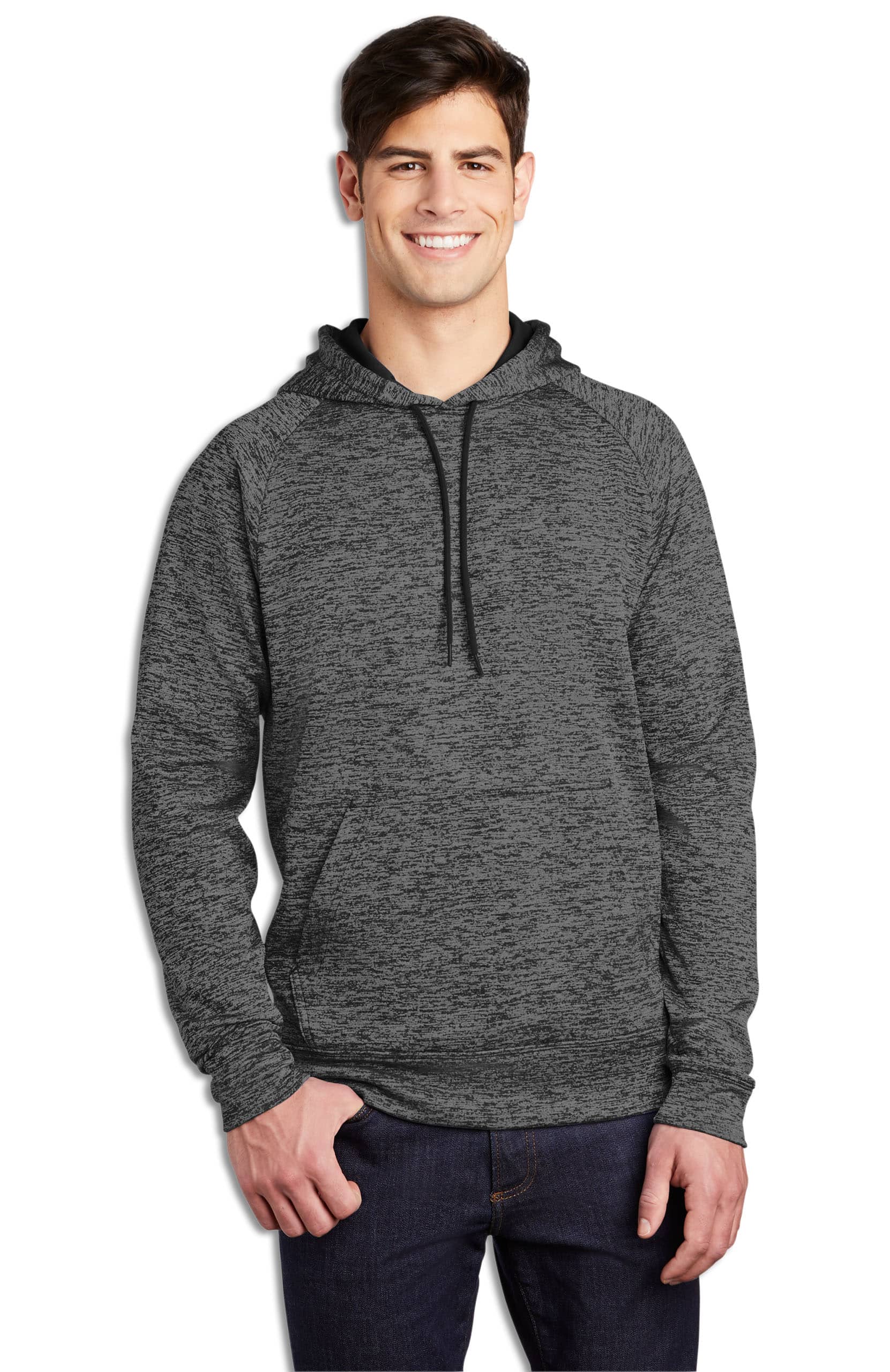 Men's PosiCharge® Electric Heather Fleece Hooded Pullover