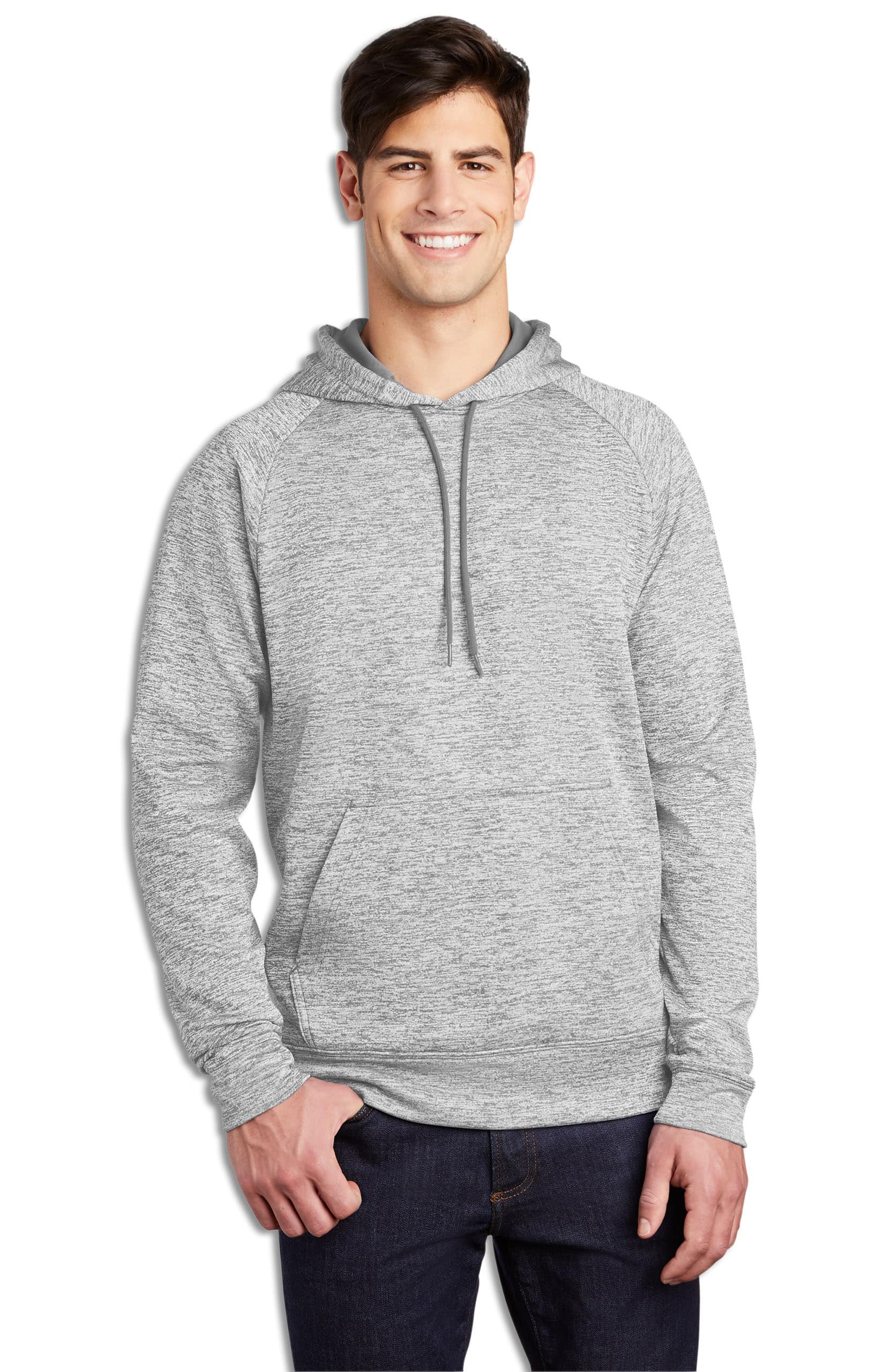 Men's PosiCharge® Electric Heather Fleece Hooded Pullover