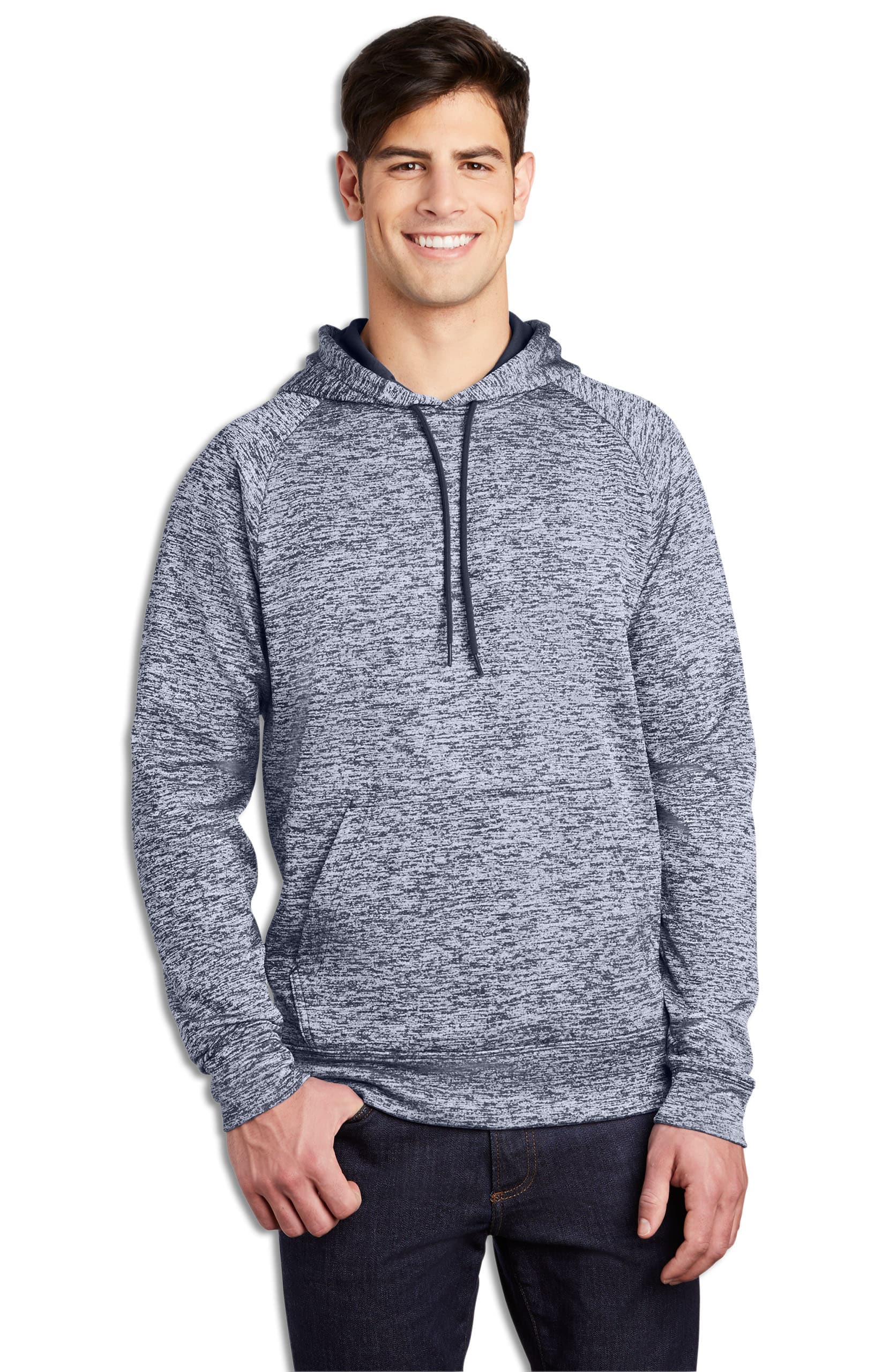 Men's PosiCharge® Electric Heather Fleece Hooded Pullover