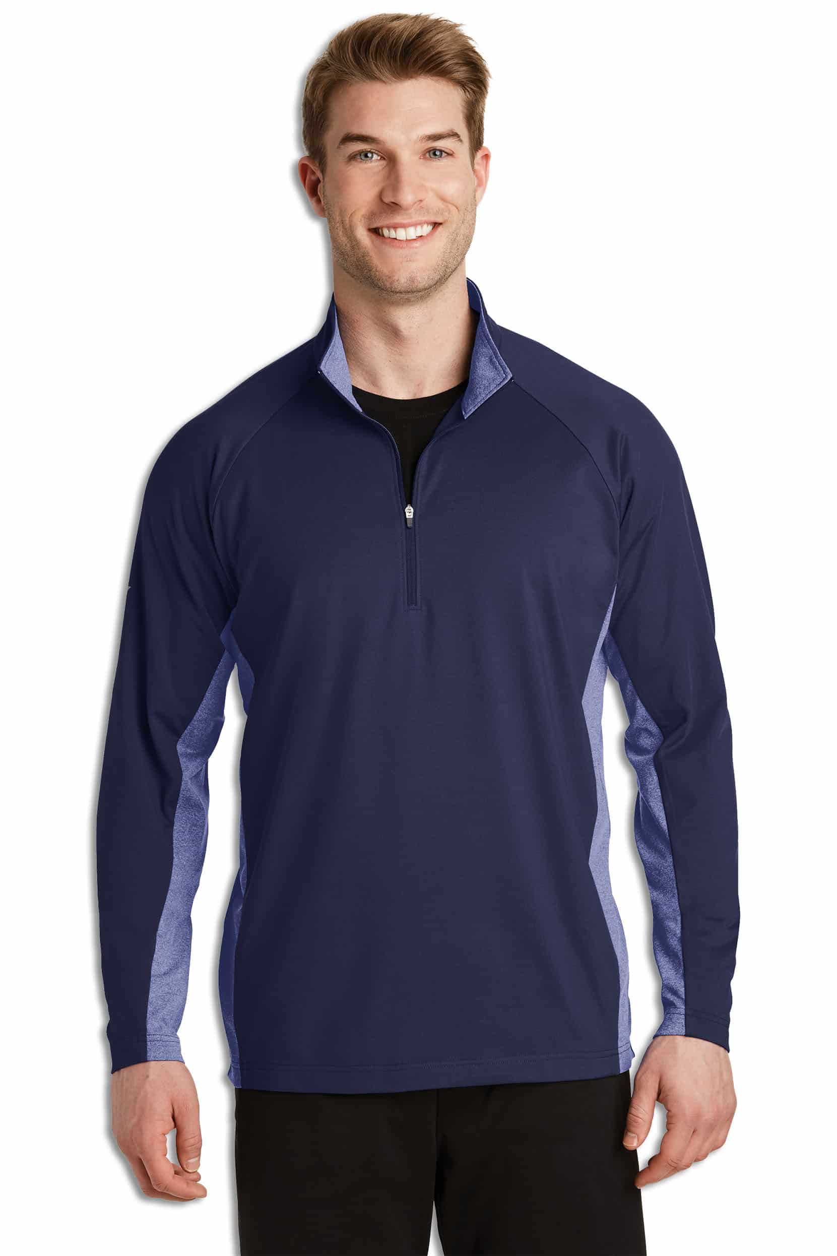 Men's Sport-Wick® Stretch Contrast 1/2-Zip Pullover