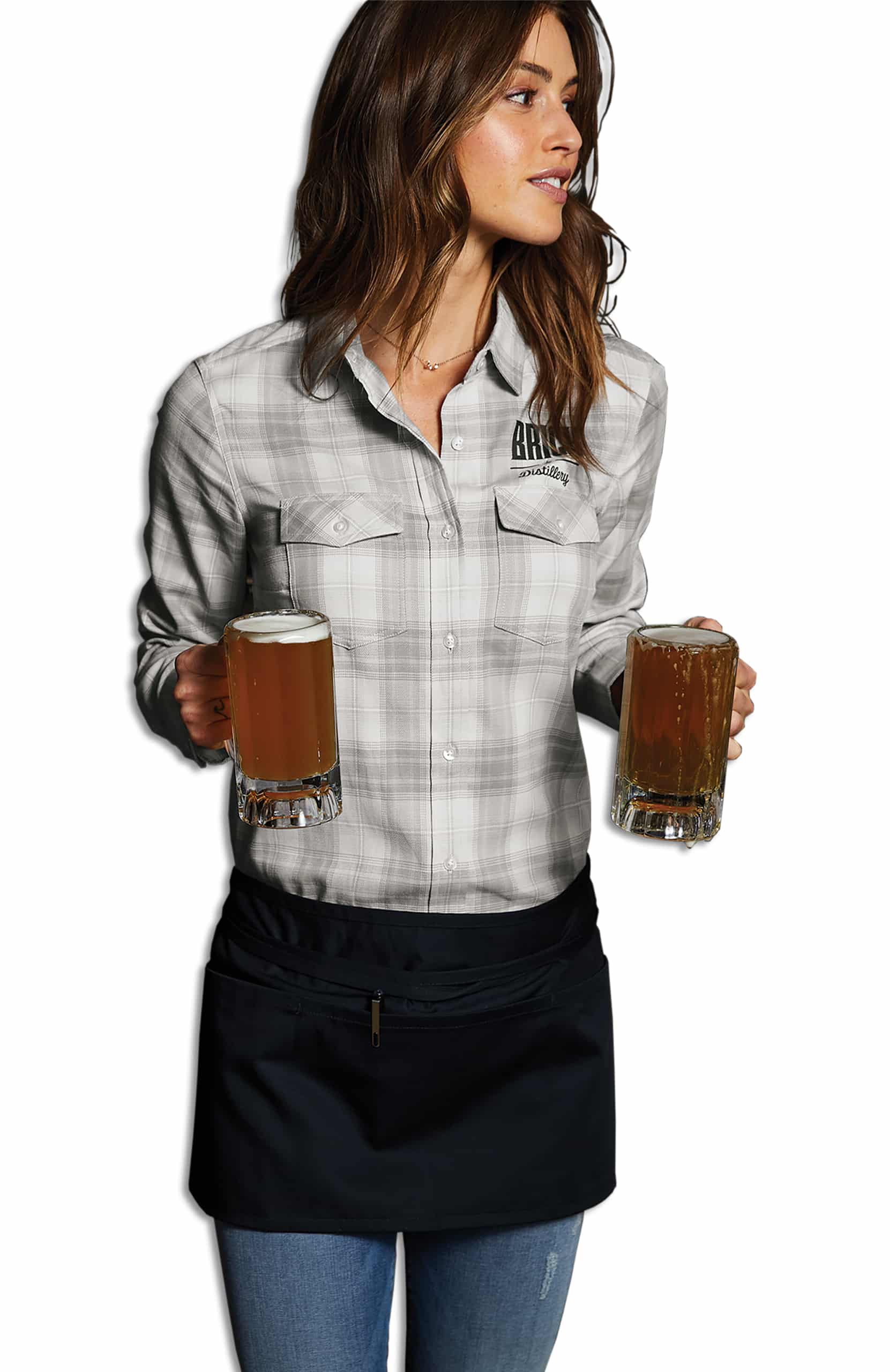 Long Sleebe Ombre Plaid Shirt