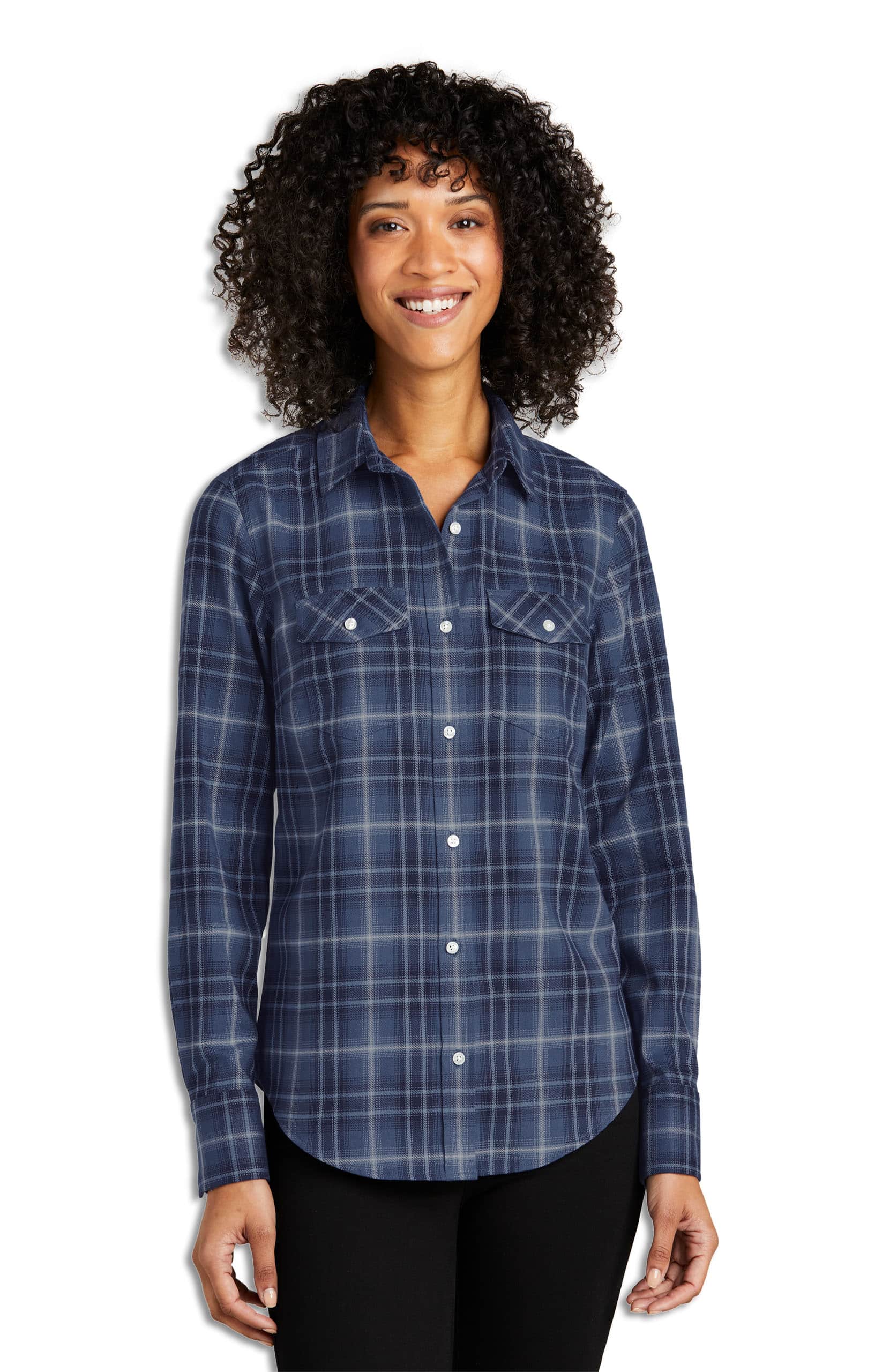 Long Sleebe Ombre Plaid Shirt