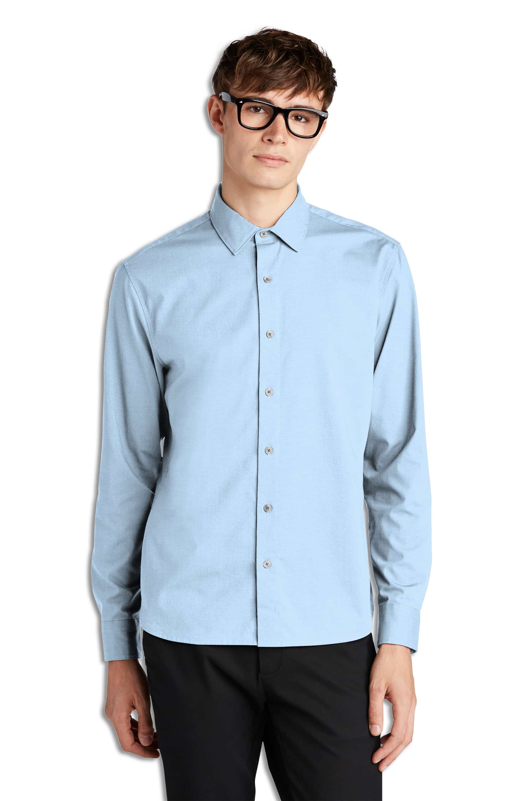 Long Sleeve Stretch Woven Shirt