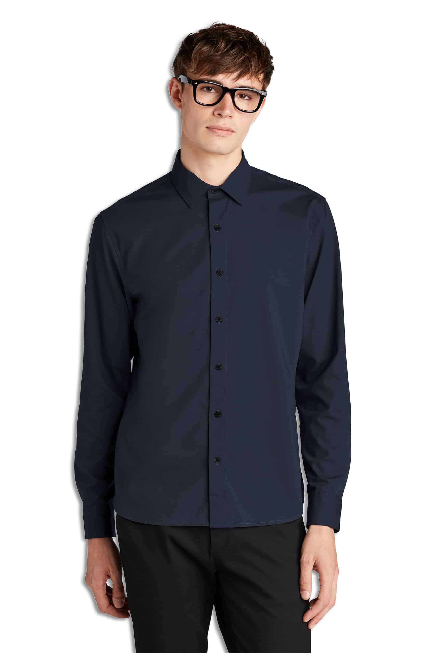 Long Sleeve Stretch Woven Shirt
