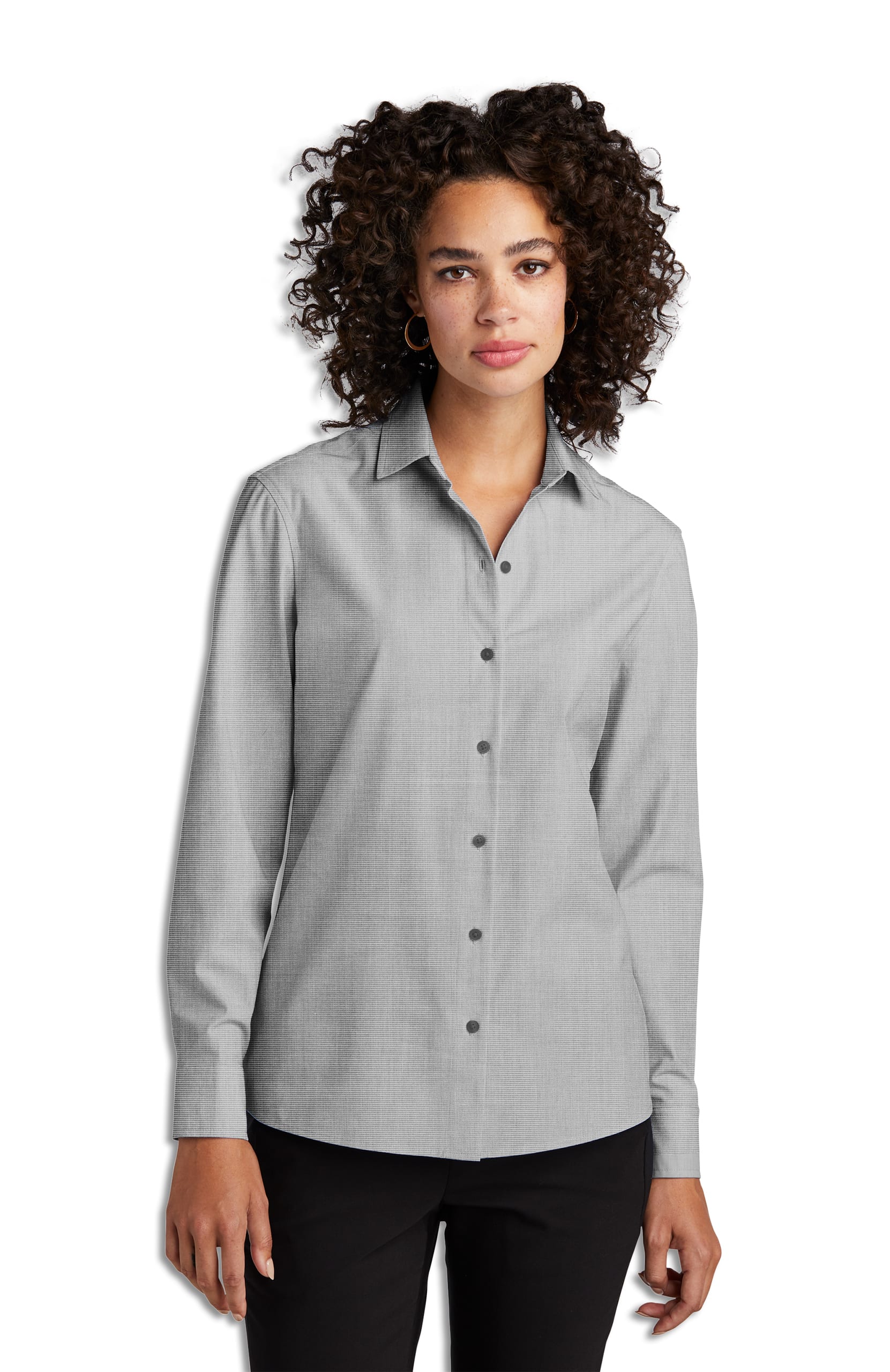 Long Sleeve Stretch Woven Shirt
