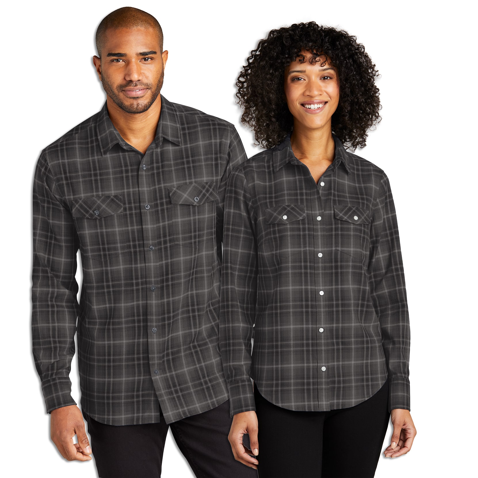 Long Sleeve Ombre Plaid Shirt