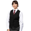 VES1302_Black Bistro Vest-Model_Angle