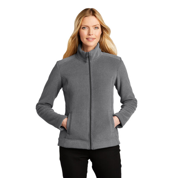 Ladies Ultra Warm Brushed Fleece Jacket-Gusty/Sterling Grey