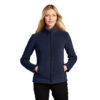 JACL211-Ultra Warm Brushed Fleece Jacket-Insignia Blue/River Blue