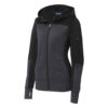 SWLST245_Full-Zip Hooded Jacket_blckgrphththrBlack_Sport-Tek® Ladies Tech Fleece Colorblock