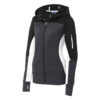 SWLST245_Full-Zip Women's Hooded Jacket_blckgrphththr_White_Sport-Tek® Tech Fleece Colorblock