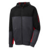 SWLST245_Full-Zip Hooded Jacket_blckgrphththrTrue Red_Sport-Tek® Tech Fleece Colorblock