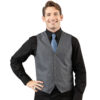 VES1311-Heather Charcoal Bistro Vest_Model Front