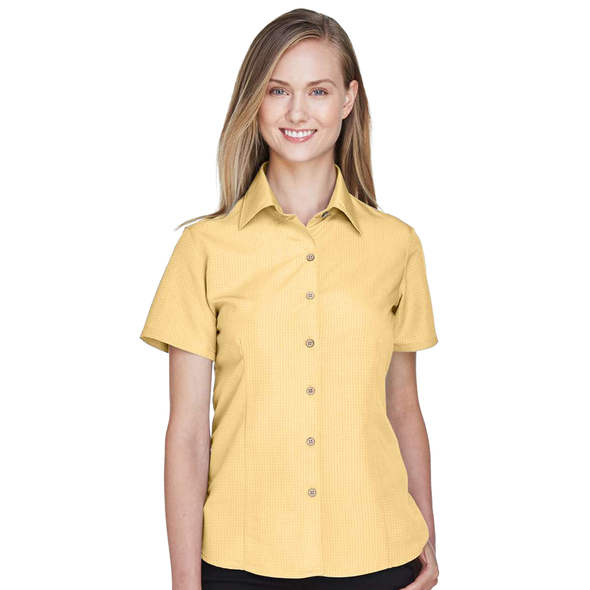 SHIM560W_Women's Barbados Textured Camp Shirt-pineapple