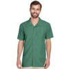 SHIM560_Barbados Textured Camp Shirt-palmgreen