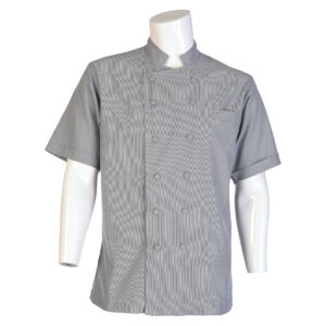 CHE2450-Unisex Pincord Chef Coat-Soft Black