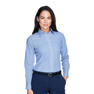 SHID645W_Women's_Banker_Stripe_Shirt-FrenchBlue