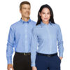 SHID645_D645W_Men's_and_Women's_Banker-Stripe-Shirt-FrenchBlueF
