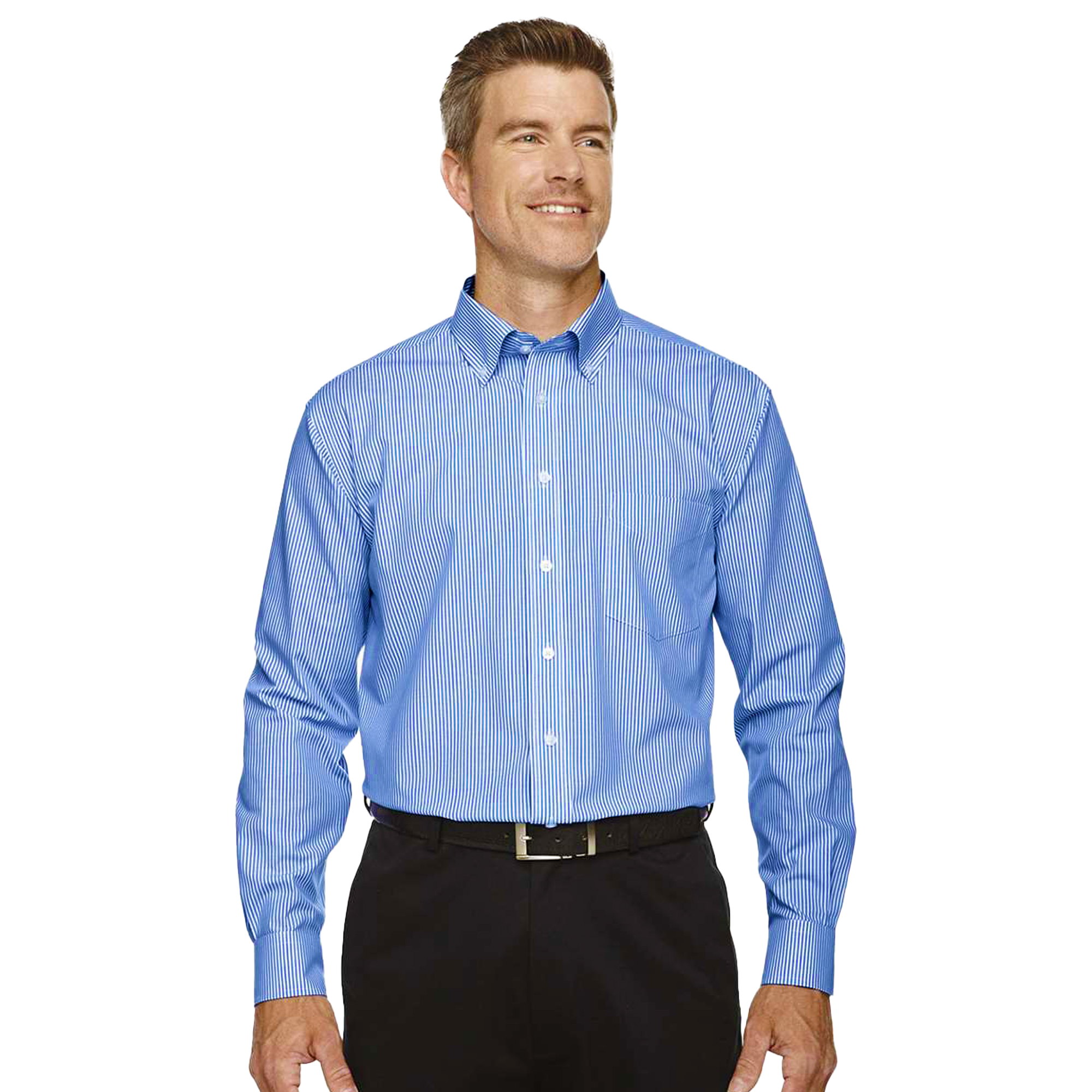 SHID645_Men's_Banker_Stripe_Shirt-FrenchBlue