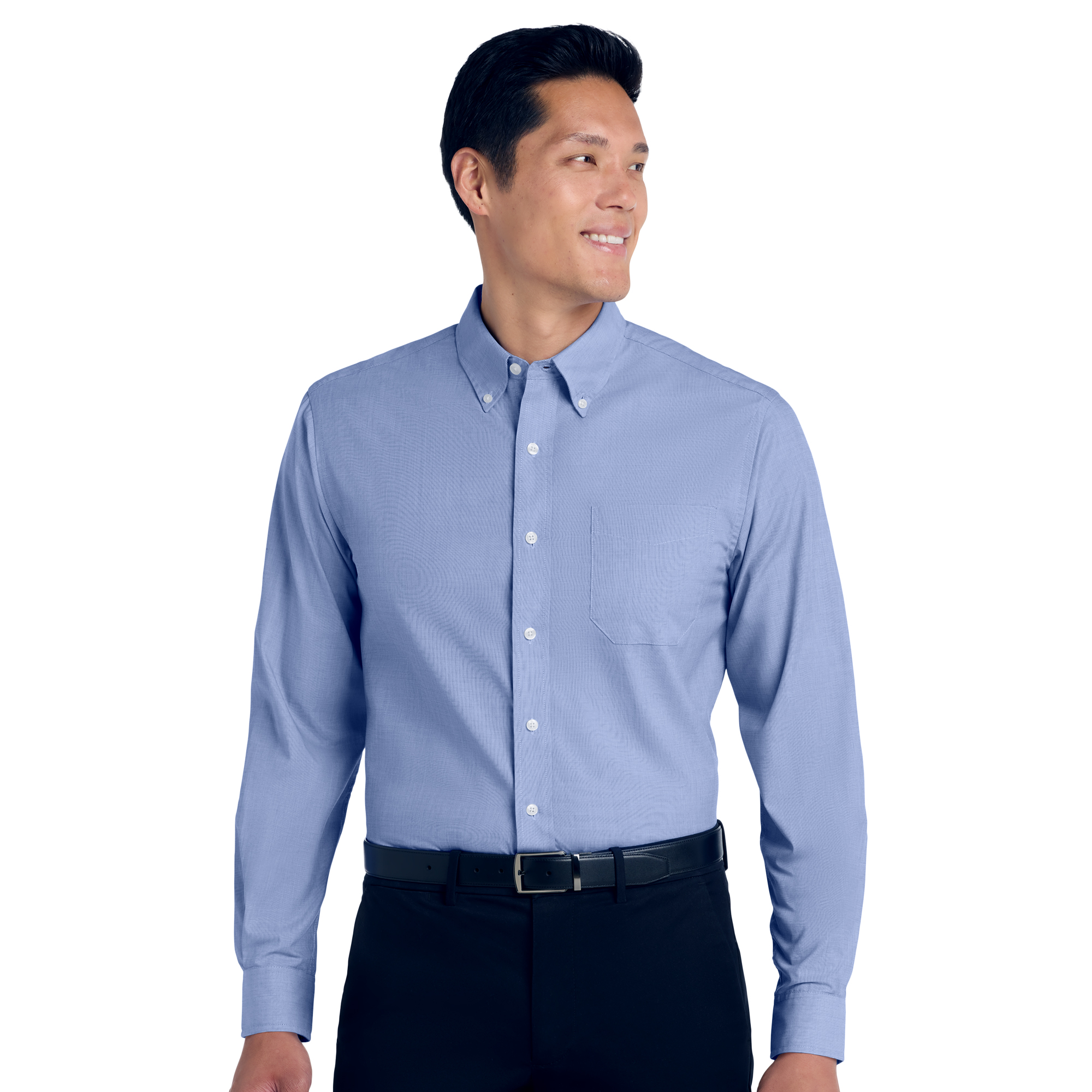 SHIS640_CrossHatch_Easy-Care-Shirt-ChambrayBlue