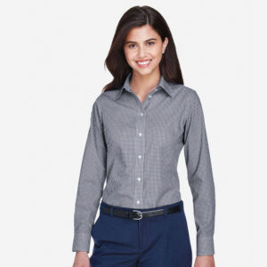 SHID640W_Women's_Gingham_Shirt-Navy