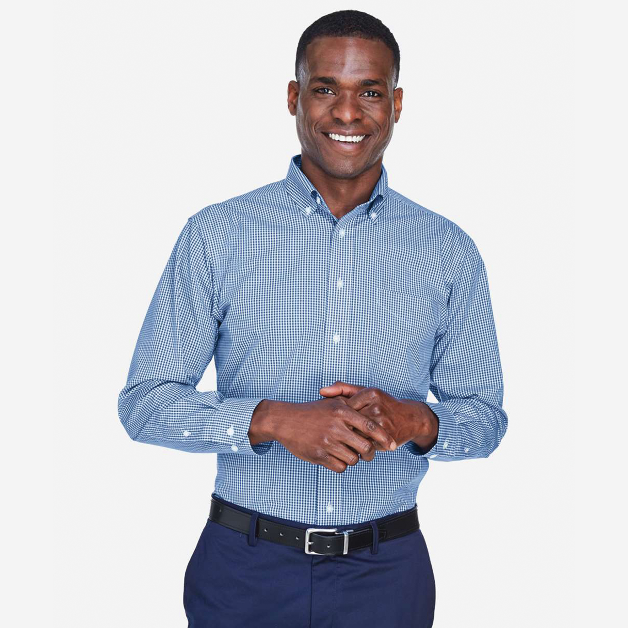 SHID640_Men's_Gingham_Shirt_FrenchBlue