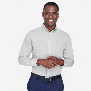 SHID640_Men's_Gingham_Shirt_Silver