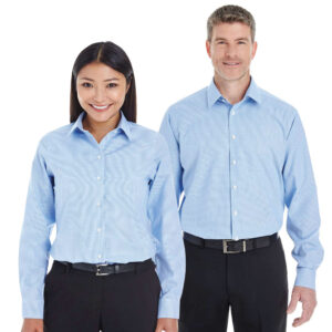 SHIDG532_SHIDG532W_Men's_and_Women's_Royal_Dobby_DressShirt-FrenchBlue