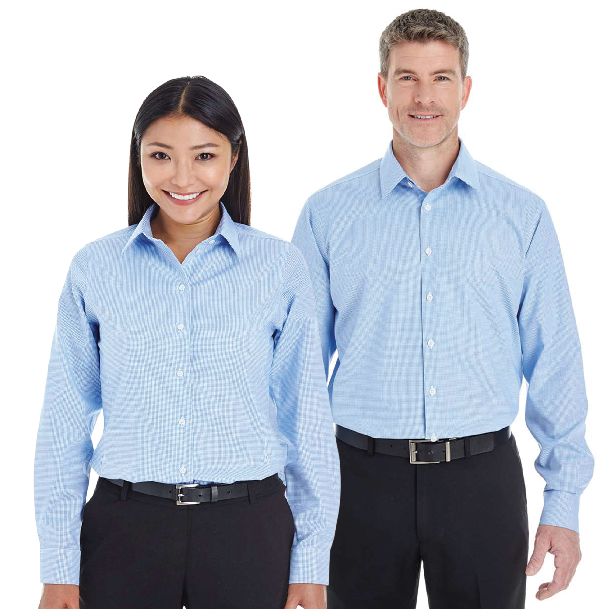 SHIDG532_SHIDG532W_Men's_and_Women's_Royal_Dobby_DressShirt-FrenchBlue